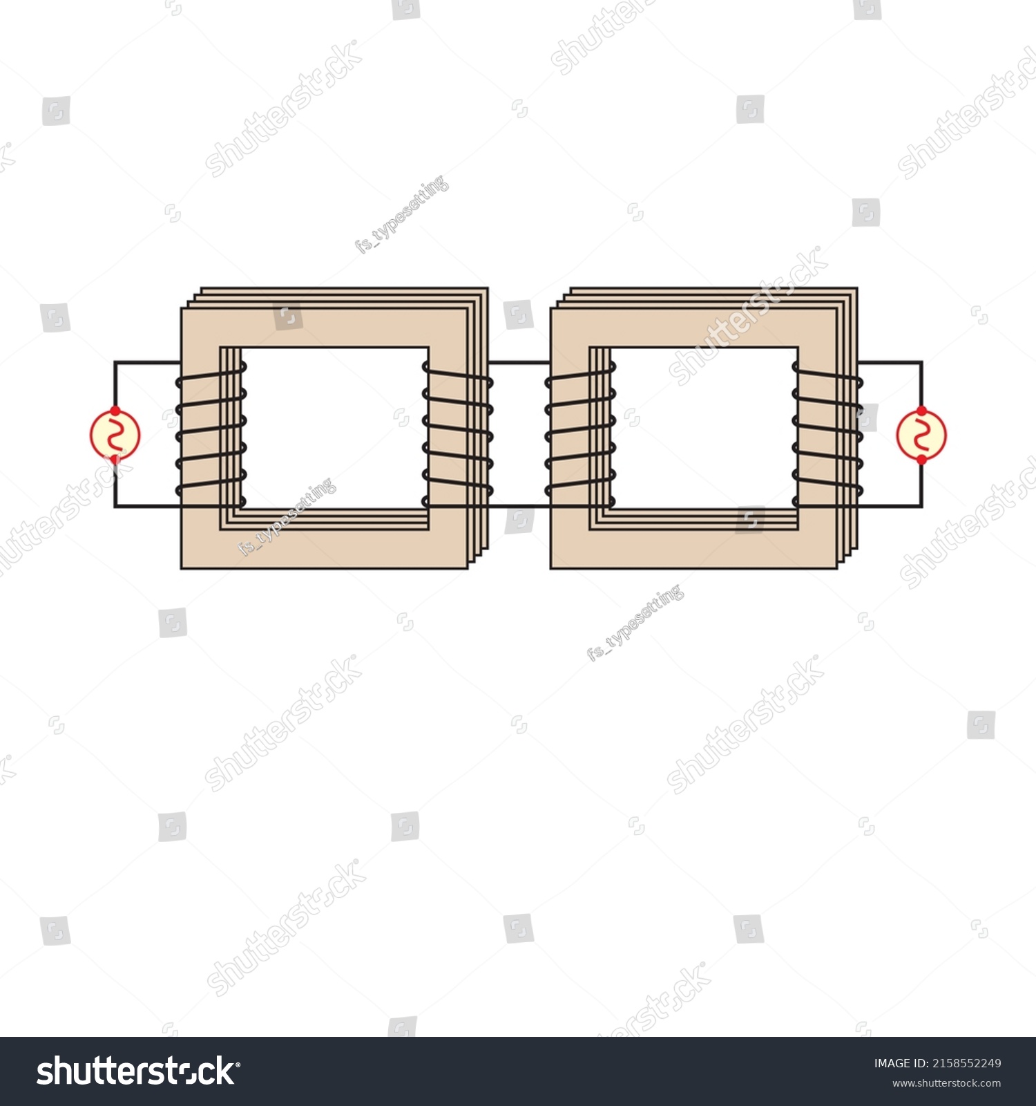 Current Transformer Diagram Physics Stock Vector (Royalty Free