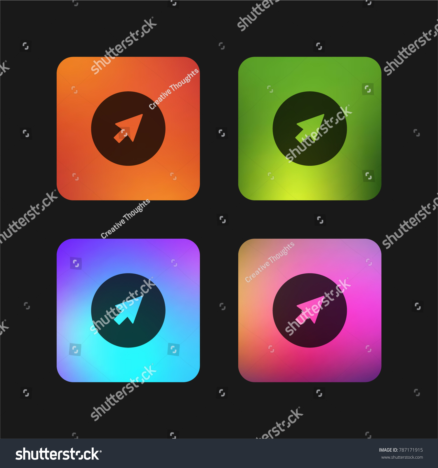 Cursor Four Color Gradient App Icon Stock Vector (Royalty Free ...