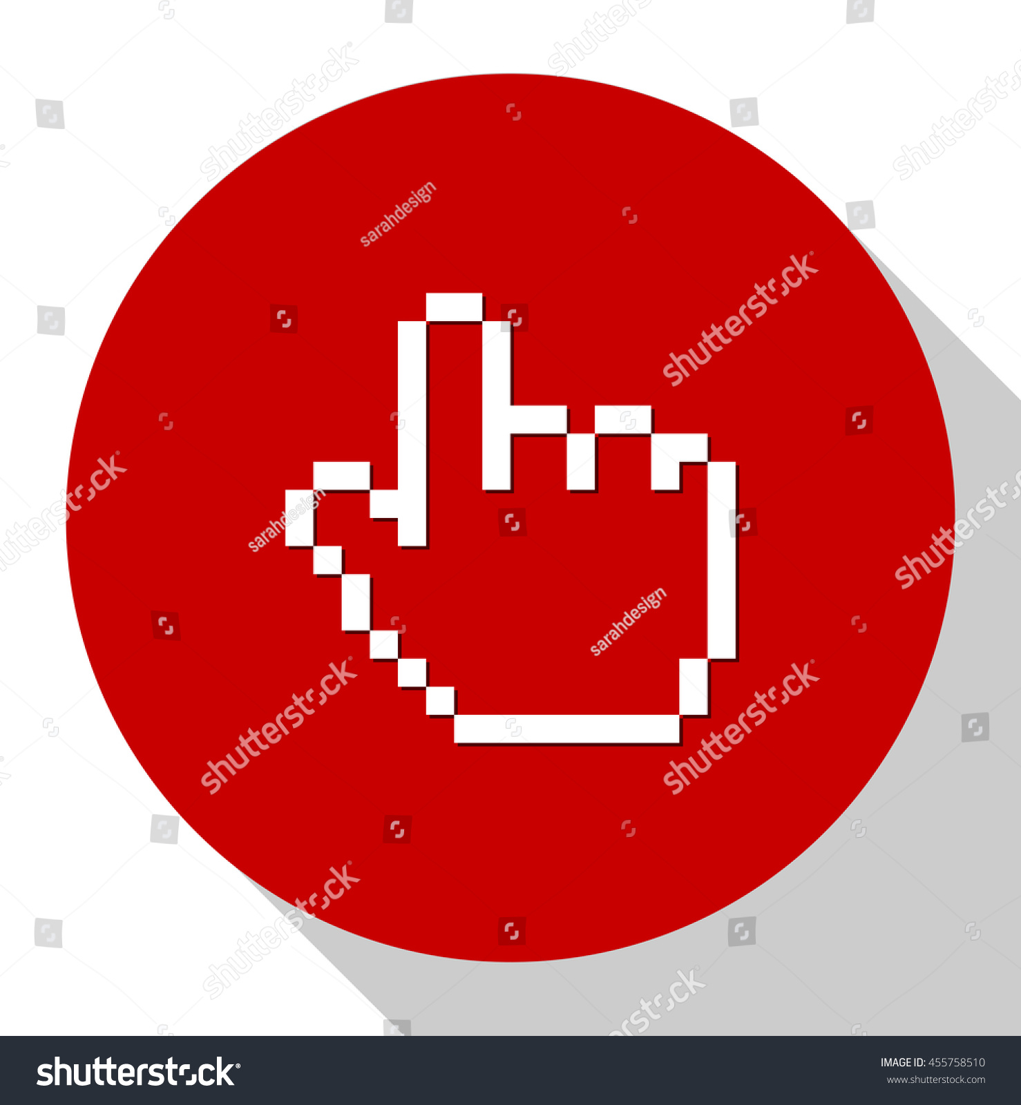 Cursor Hand Icon Stock Vector (Royalty Free) 455758510 | Shutterstock