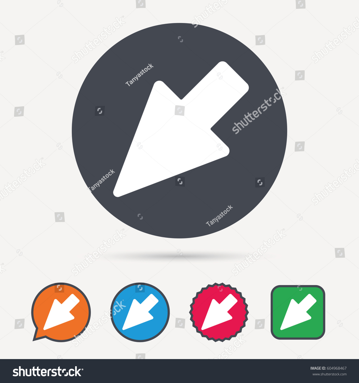 Cursor Icon Computer Position Marker Symbol: vector de stock (libre de ...