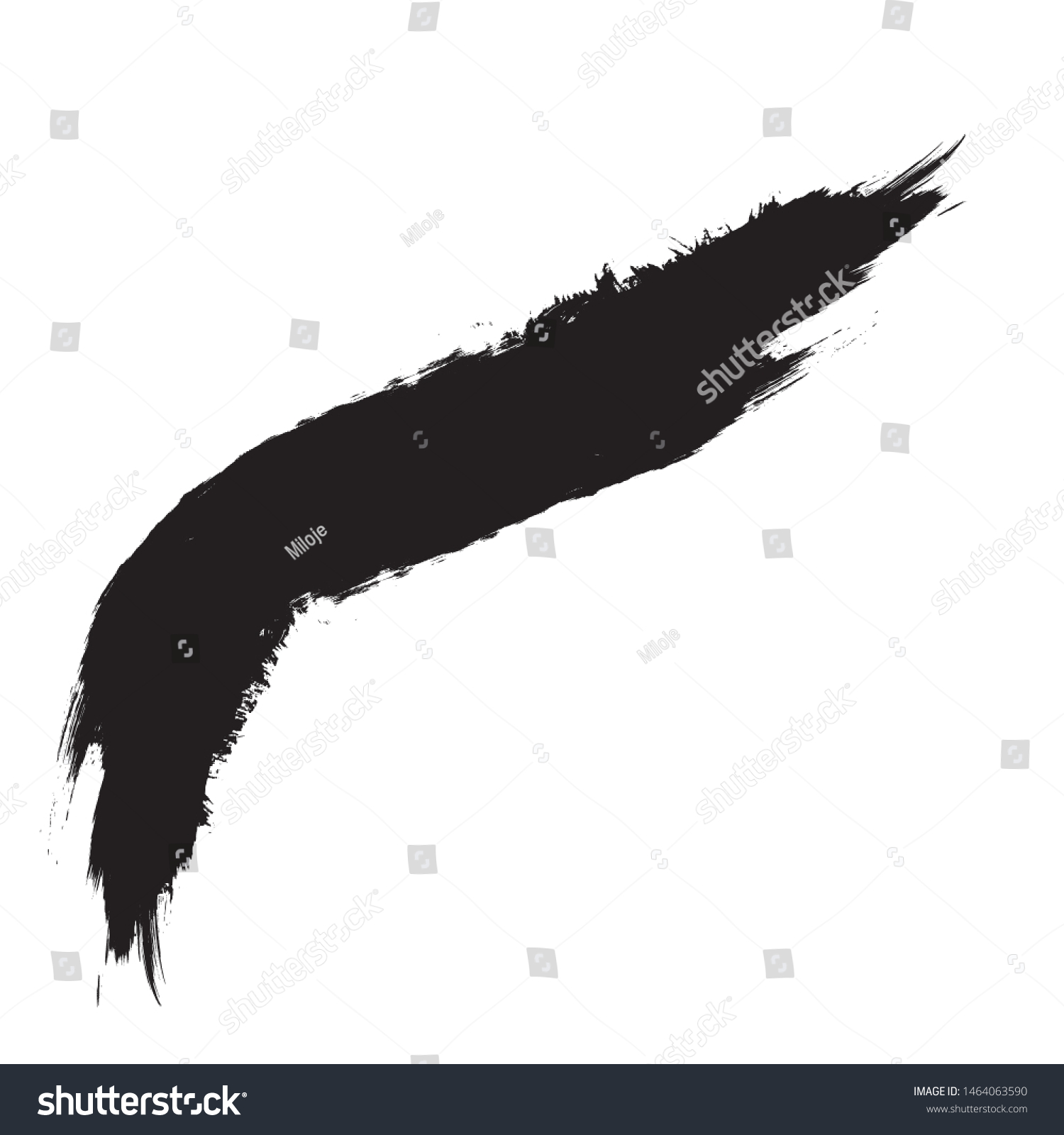 Curved Brush Stroke Vector Logo Design Stock Vector (Royalty Free ...