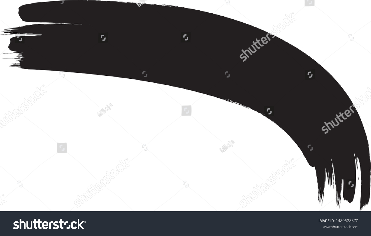 Curved Brush Stroke Vector Logo Design Stock Vector (Royalty Free ...