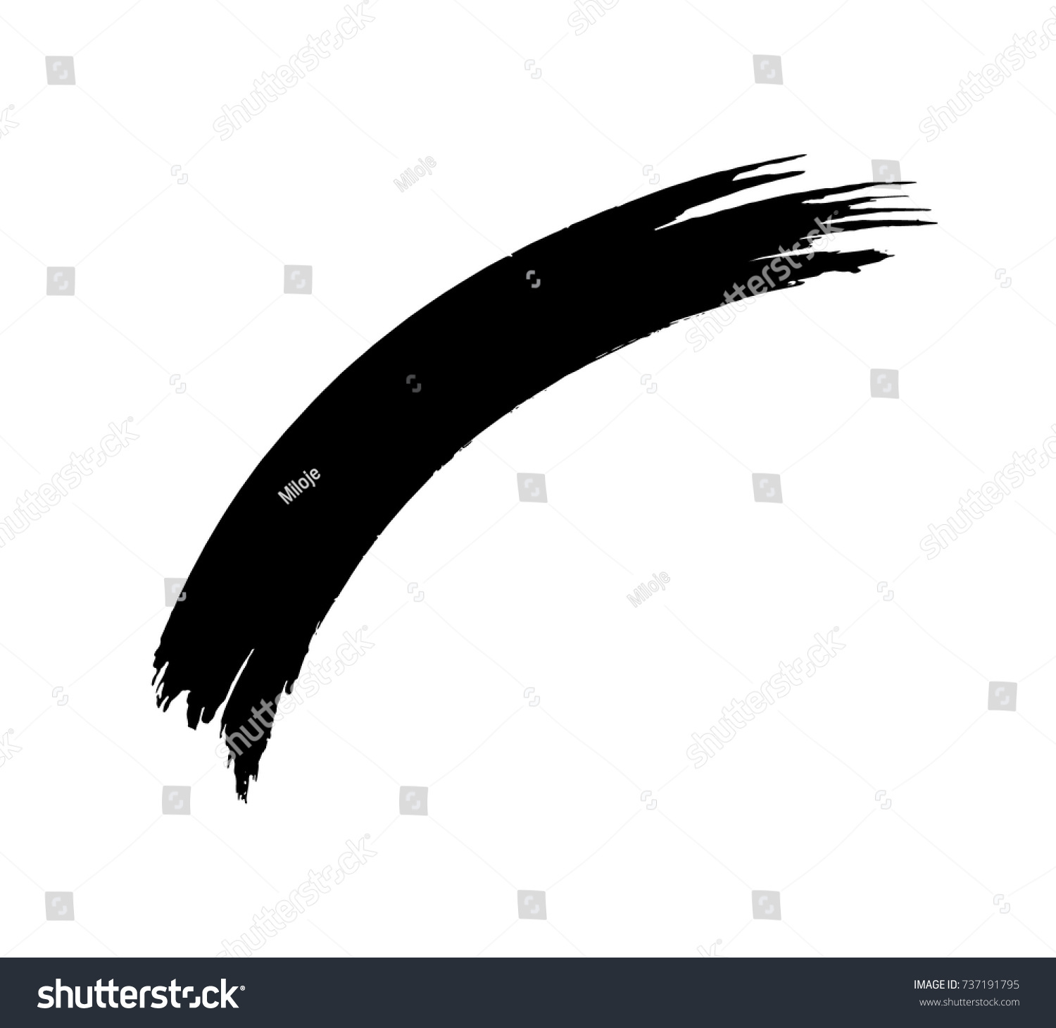 Curved Brush Stroke Vector Logo Design Stock Vector (Royalty Free ...