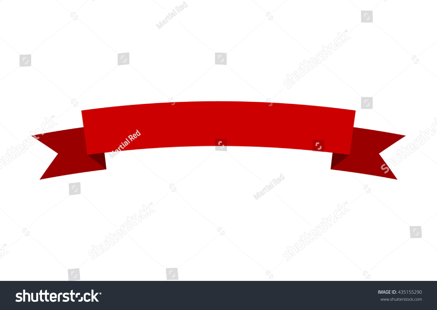 SVG of Curved red banner ribbon flat vector design for print and websites svg