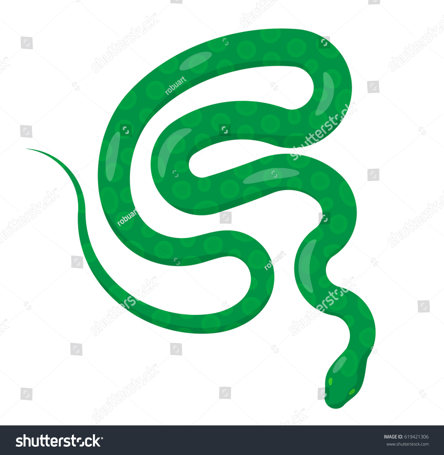 Curved Slither Python Top View Icon: Vector De Stock (libre De Regalías ...