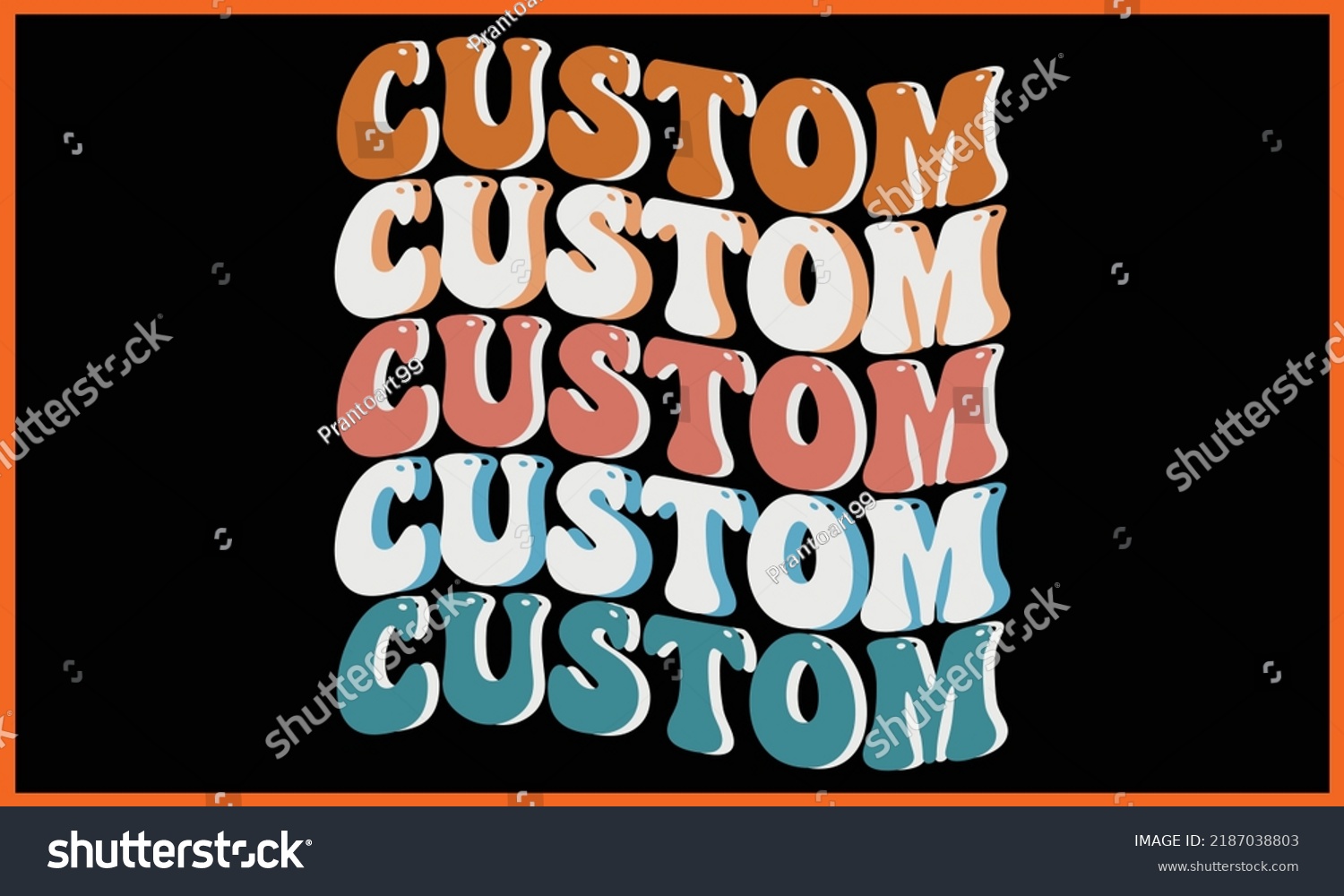 SVG of Custom, Retro Wavy SVG T-shirts Design. svg