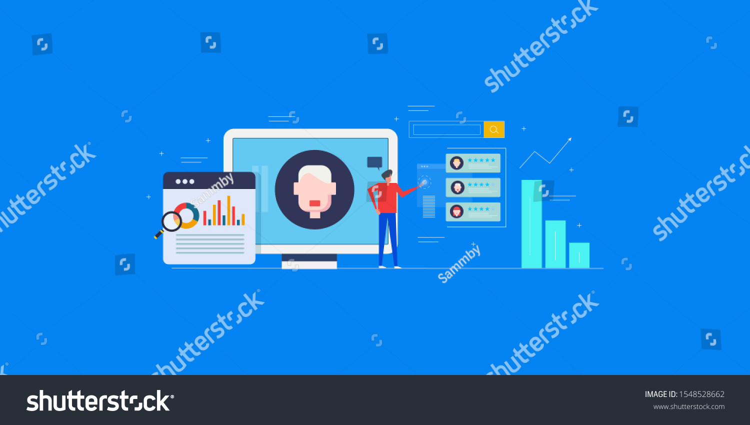 Customer Profile Analysis Customer Database Behavioral Stock Vector ...