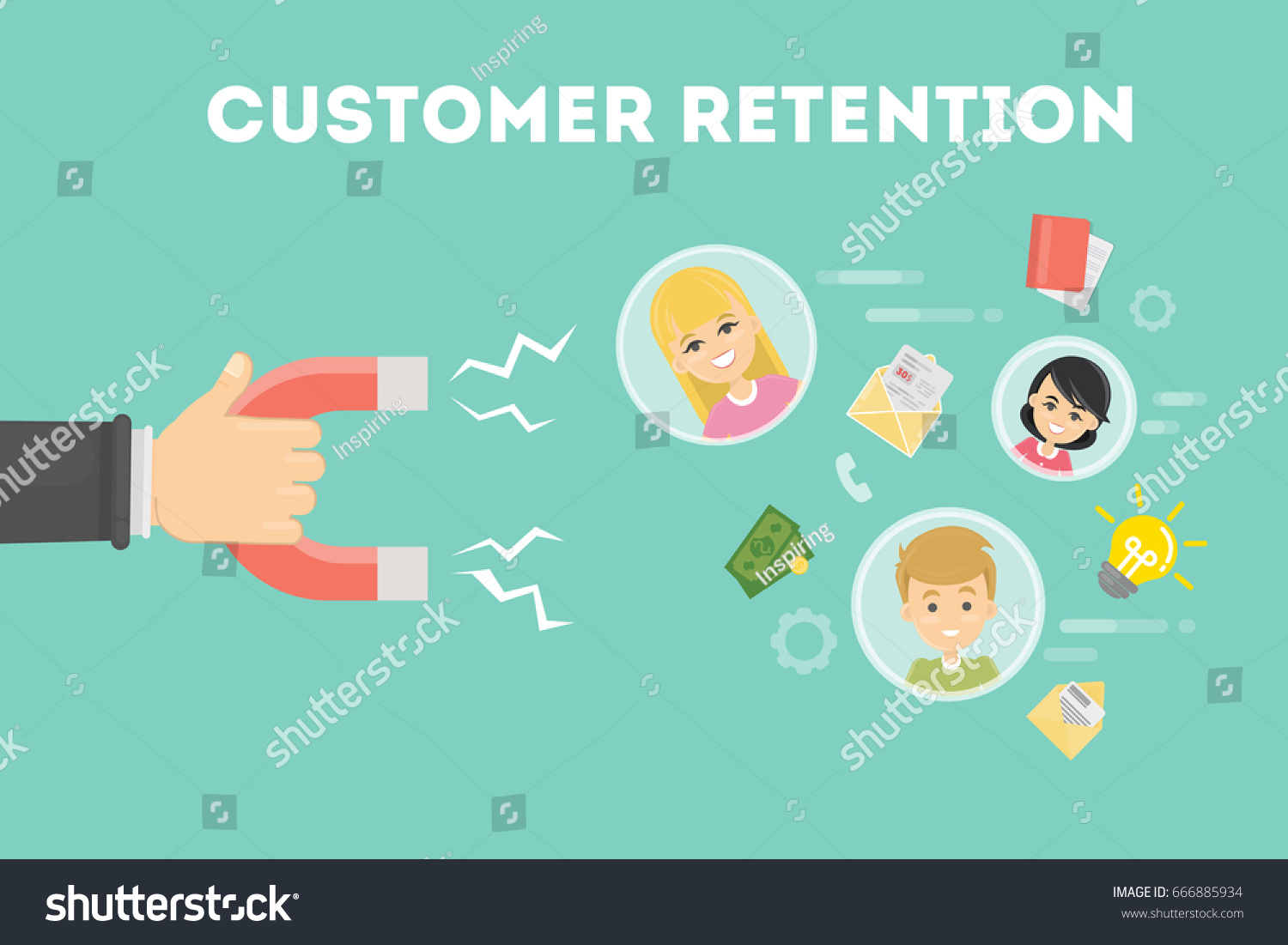 SVG of Customer retention concept. svg