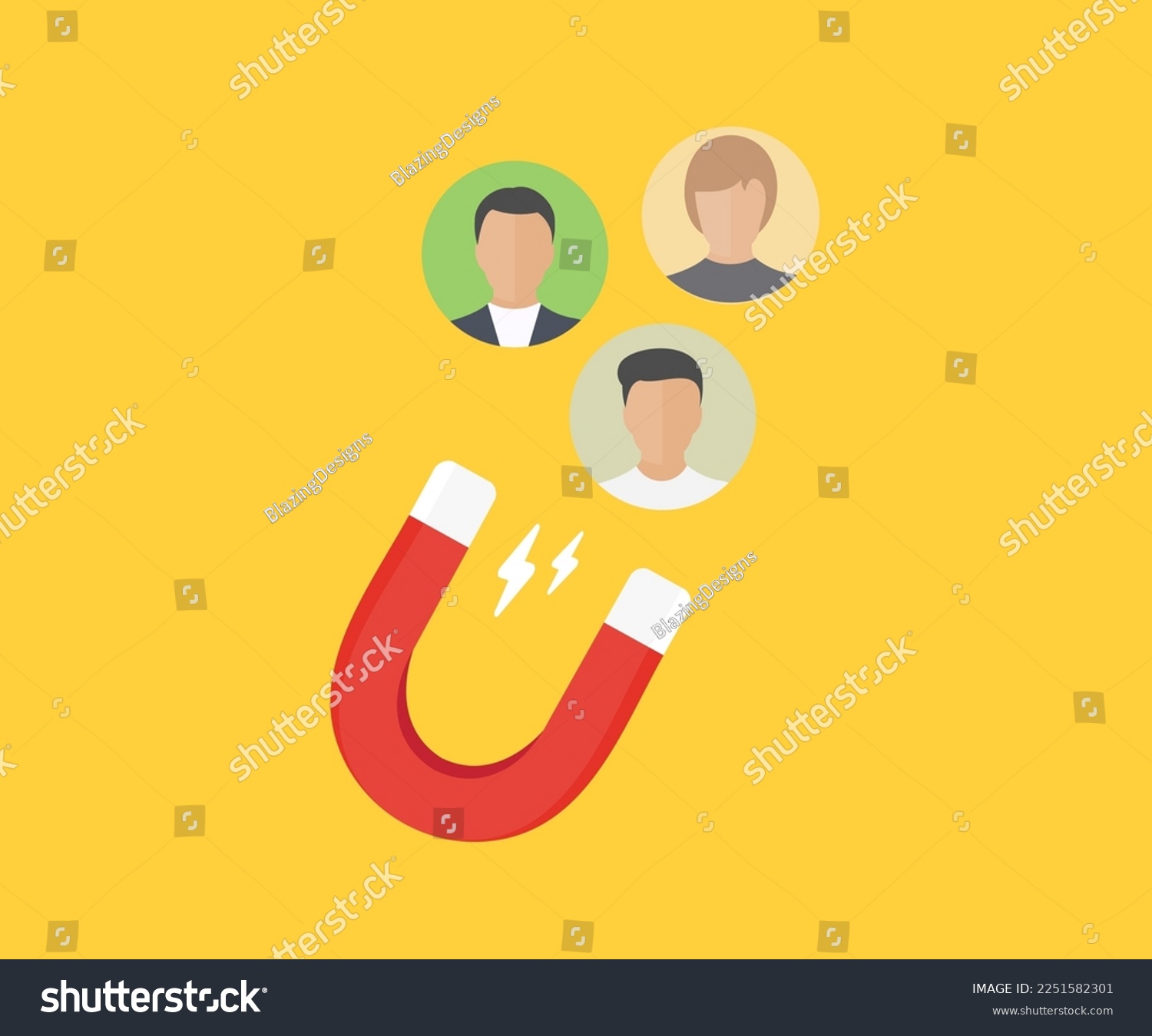 SVG of Customer retention concept. Attracting new client, business development. Marketing strategy, traffic magnet, strategy of customers attraction and inbound marketing  vector design and illustration. svg