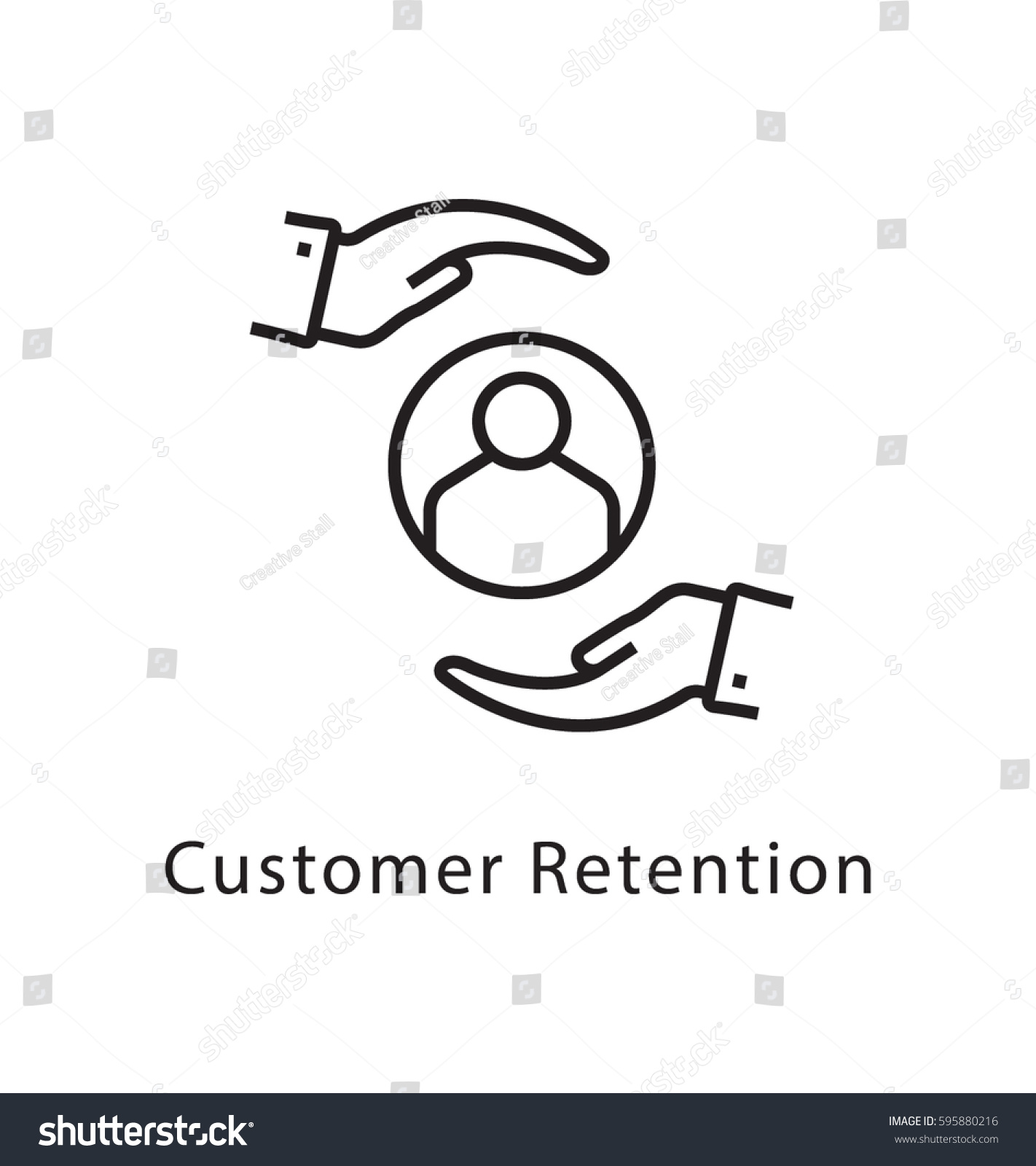 SVG of Customer Retention Vector Line Icon  svg