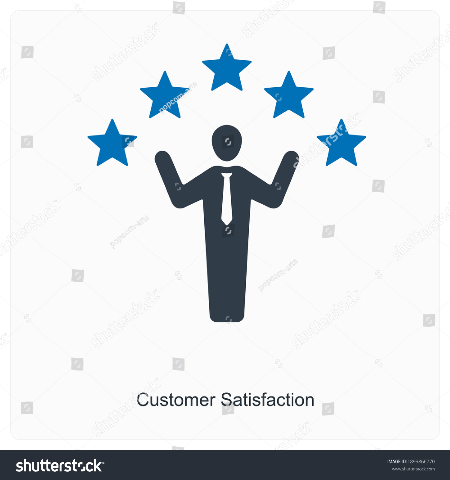 Customer Satisfaction Client Satisfaction Icon Concept Stock Vector ...