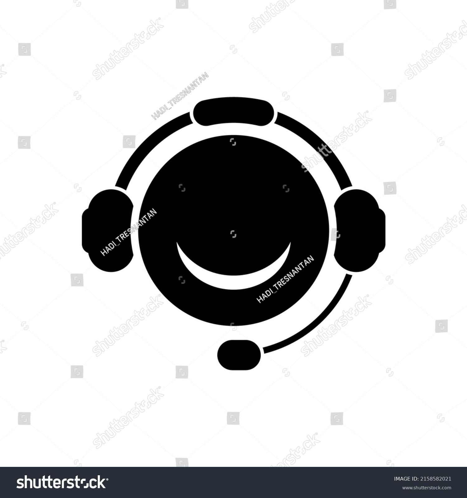 Customer Service Officer Call Center Symbol Stock Vector (Royalty Free