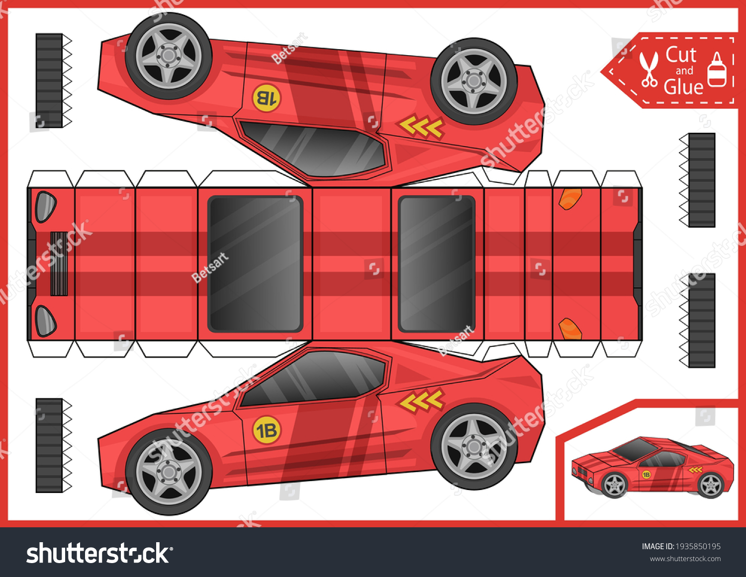 Easy Paper Car Template