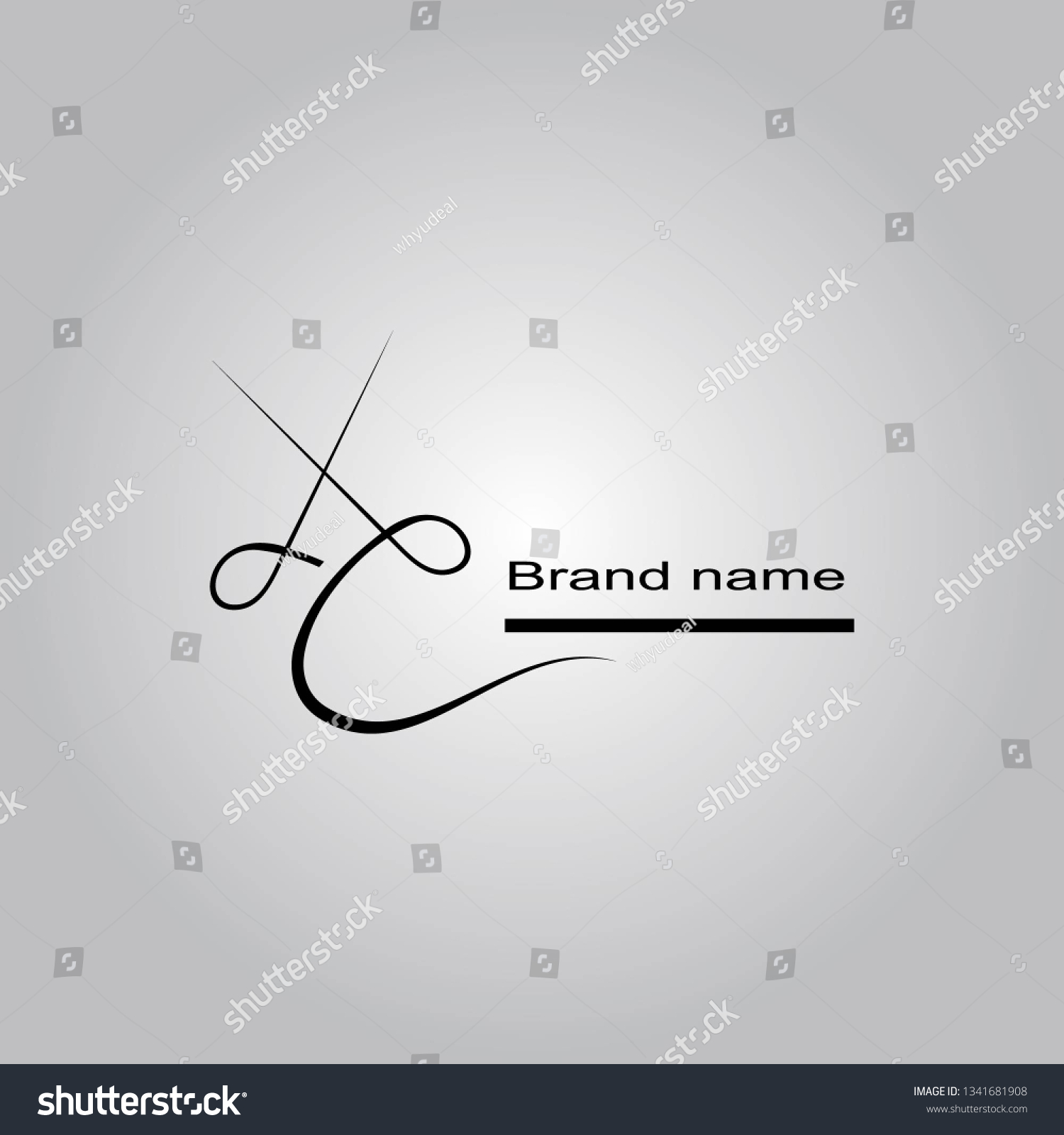 Cut Logo Design Stock Vector (Royalty Free) 1341681908