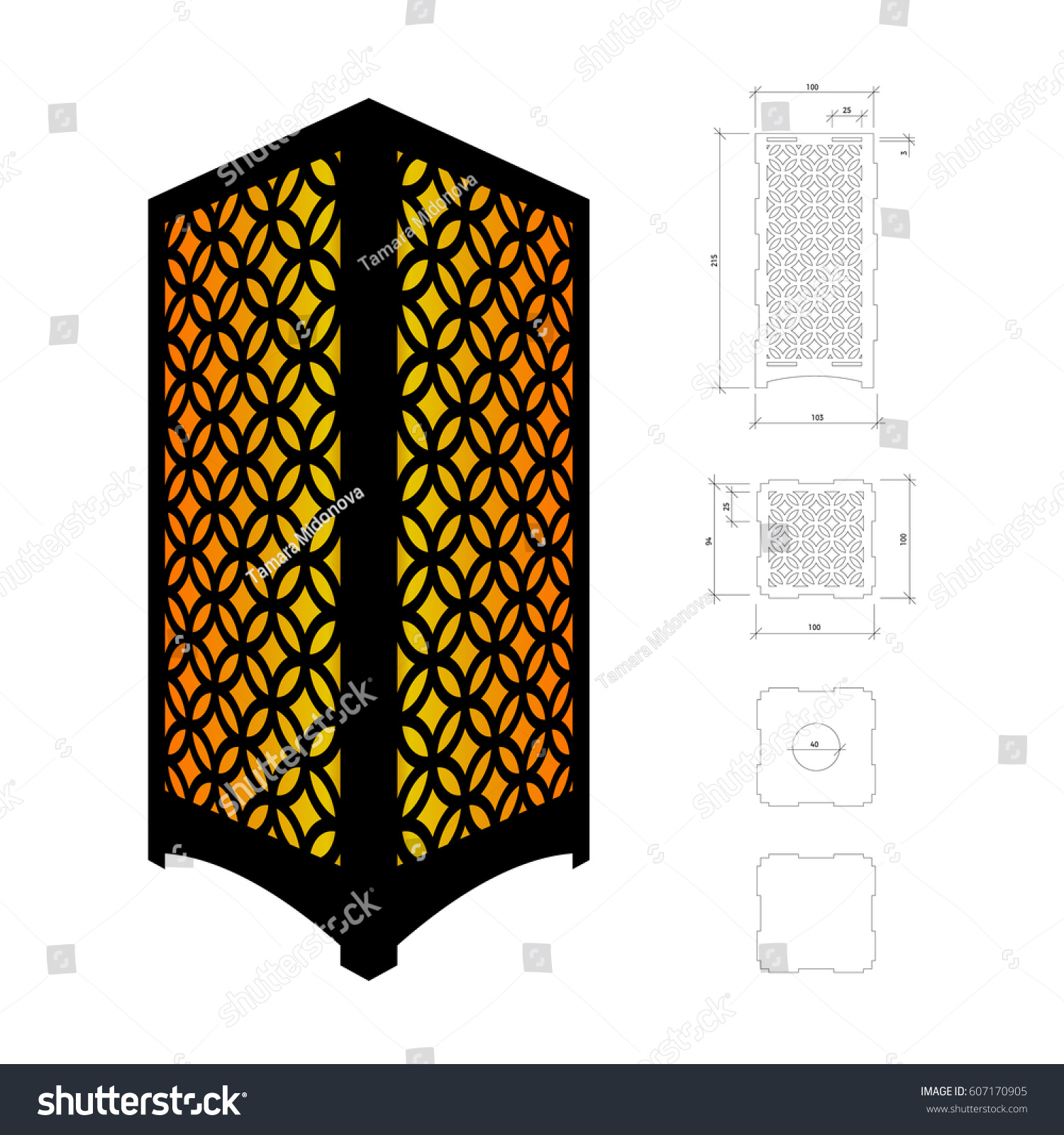 Cut Out Template Lamp Candle Holder Stock Vector Royalty Free Cut Out Template For Lamp Candle Holder Lantern Or Chandelier Plywood 3 Mm