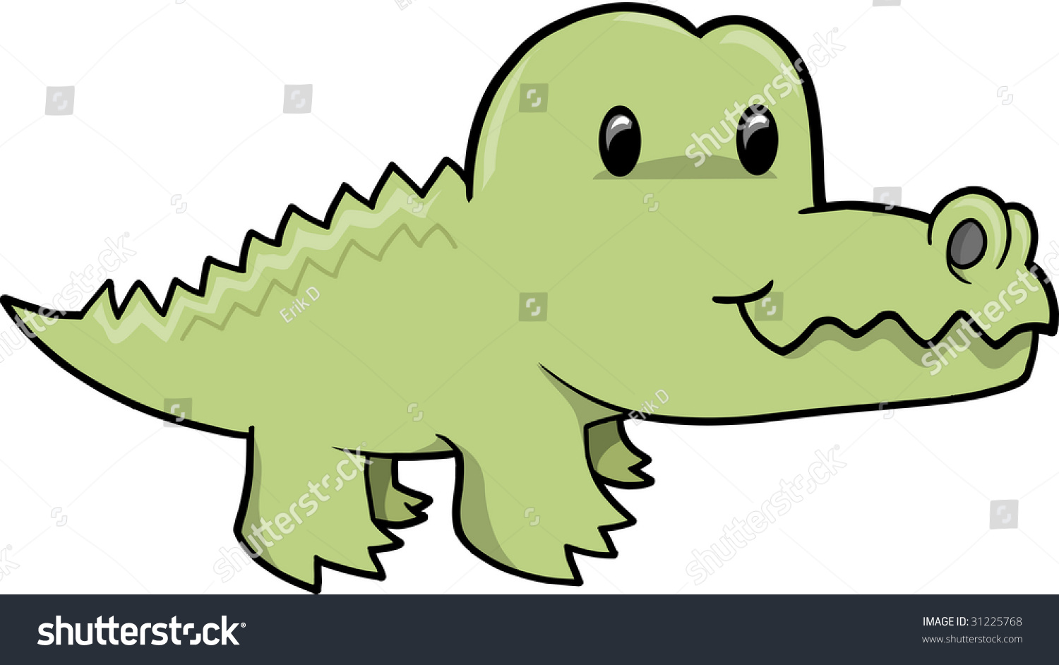 Cute Alligator Vector Illustration Stock Vector (Royalty Free) 31225768