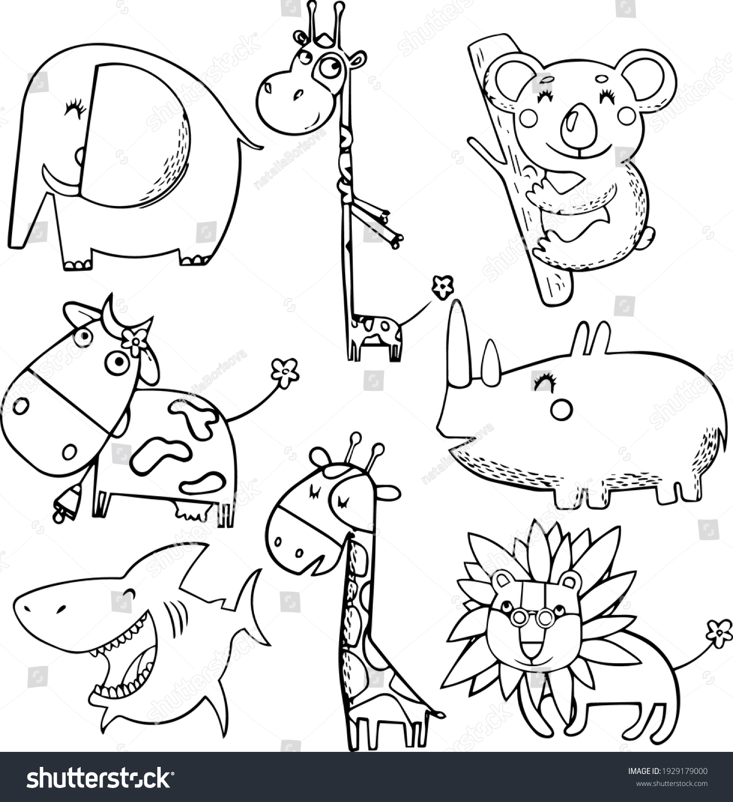 64,852 Animals and wildlife coloring book Stock Vectors, Images ...