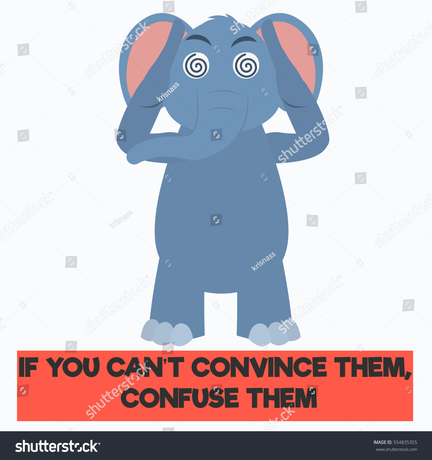 Cute Annoying Elephant Sticker Set Stock Vector (Royalty Free) 554835355