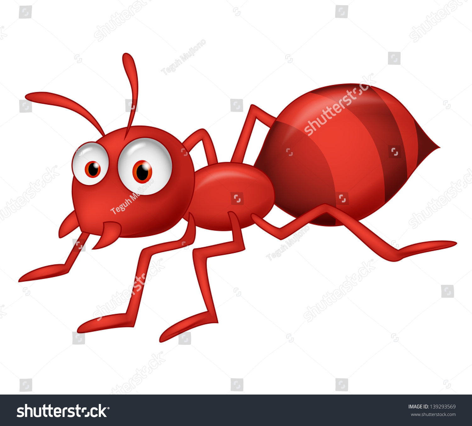 Cute Ant Cartoon Stock Vector Illustration 139293569 : Shutterstock