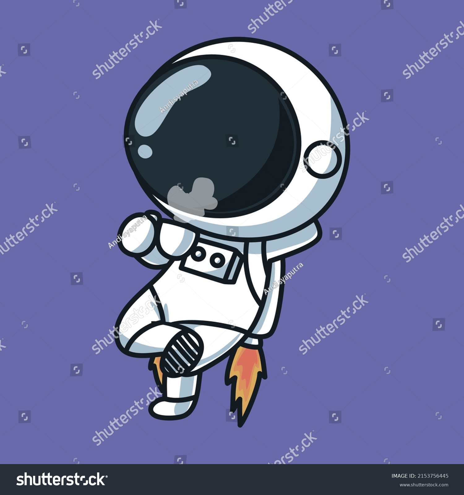 Cute Astronaut Drinks Coffee Cartoon Vector Stock Vector (Royalty Free ...