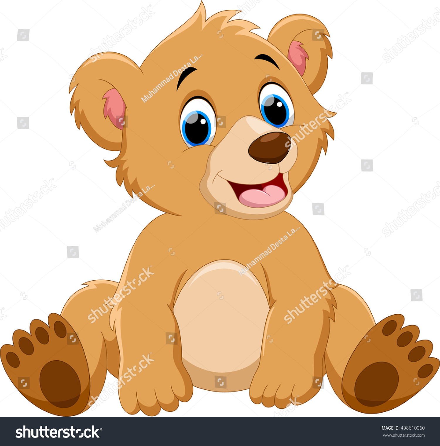 Download Cute Baby Bear Cartoon Stock Vector 498610060 - Shutterstock