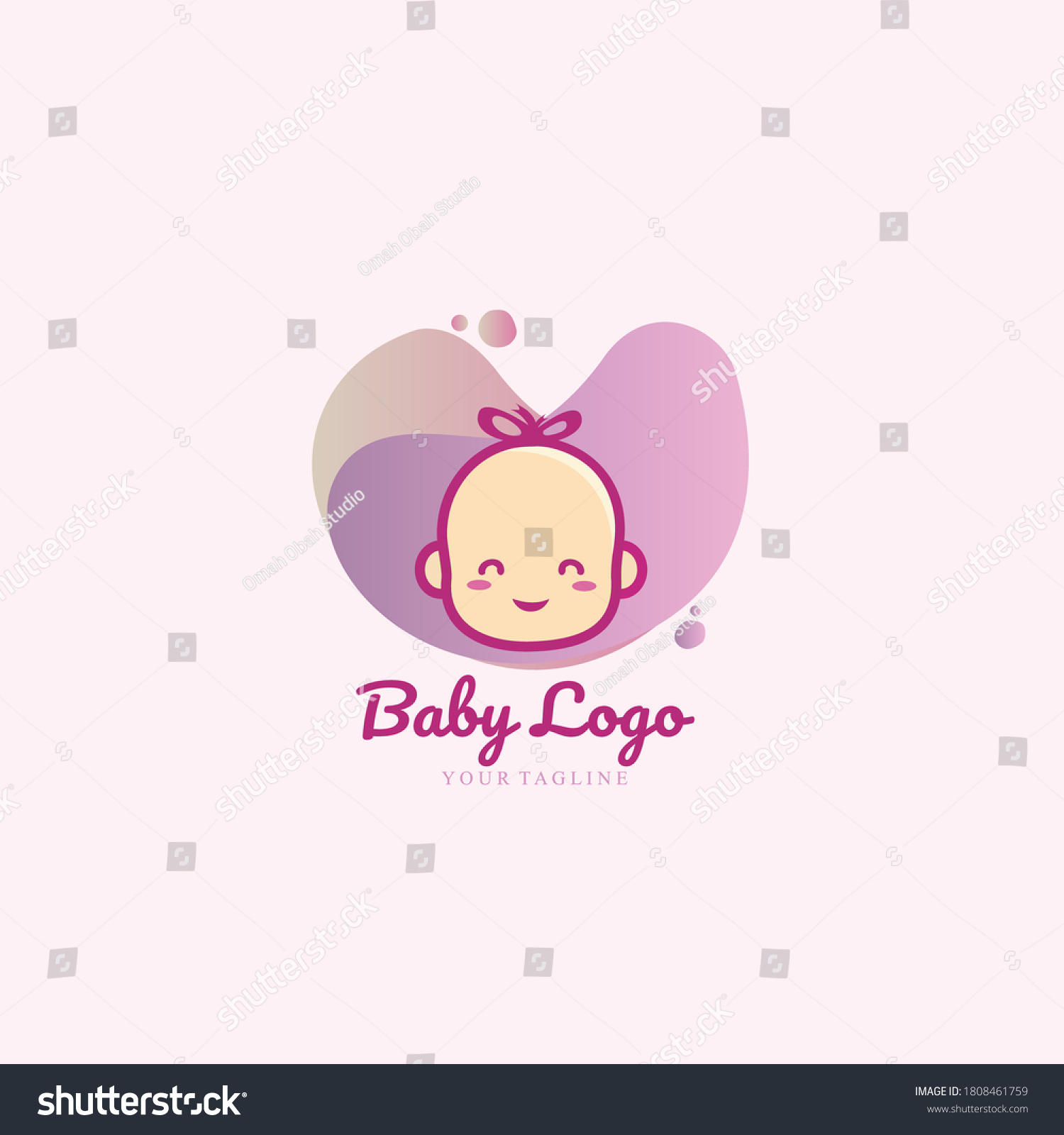 Cute Baby Logo Suitable Your Company Stock Vector (Royalty Free ...