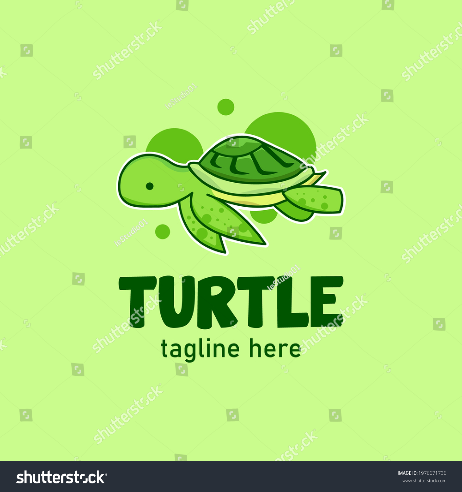 Cute Baby Tutle Logo Design Vector Stock Vector (Royalty Free ...