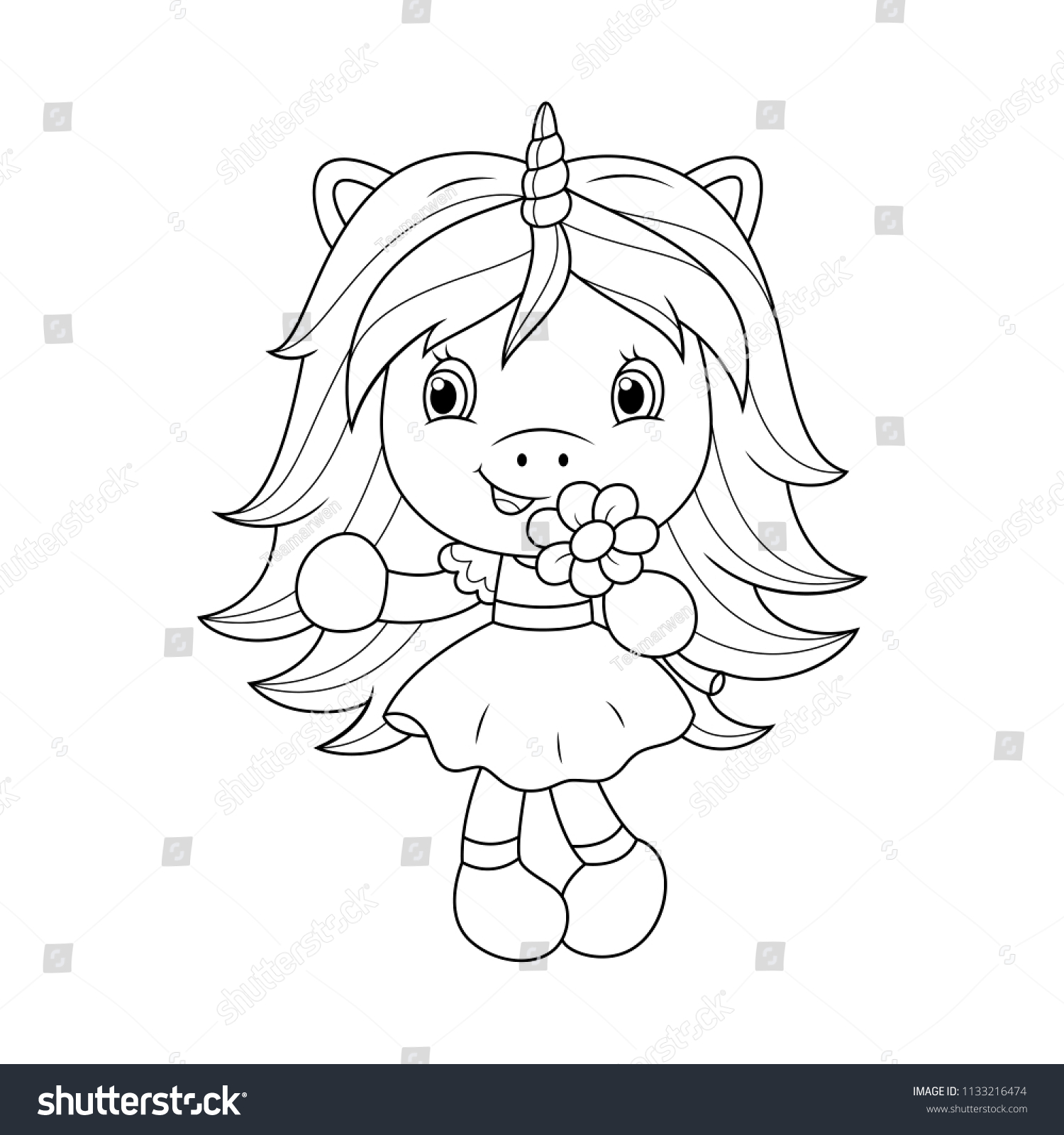 420 Collections Coloring Page Unicorn Girl Best