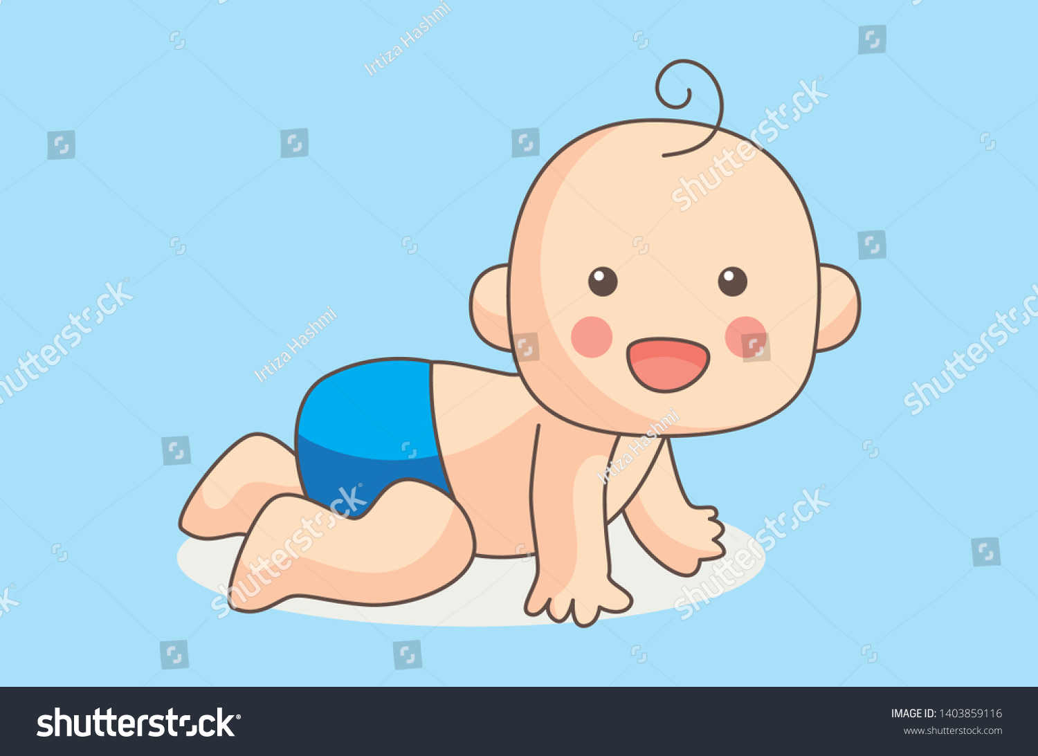 Cute Baby Vector Pamper Stock Vector (Royalty Free) 1403859116