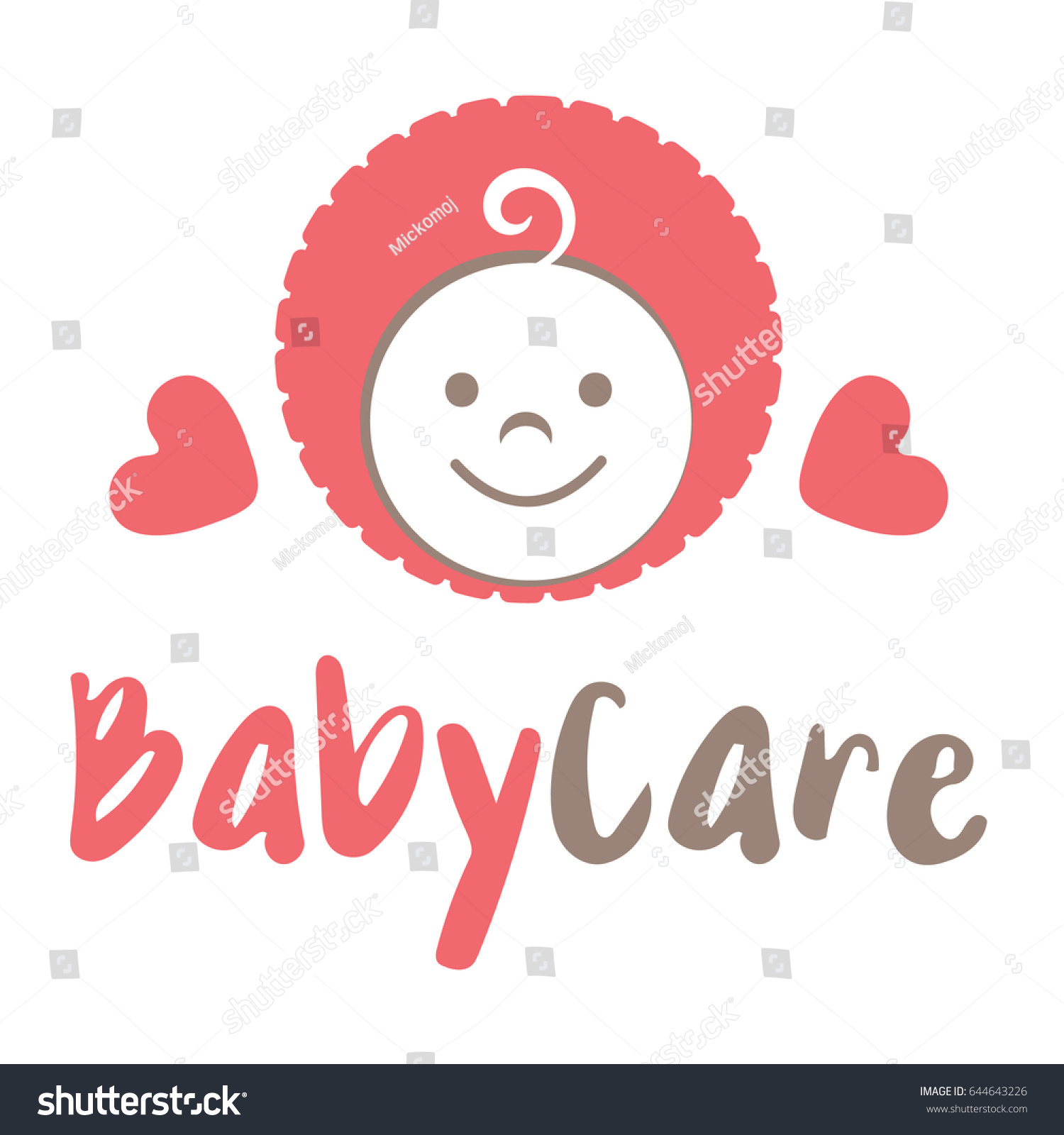 cute baby vector logo design can stock vector royalty free babysitting logo