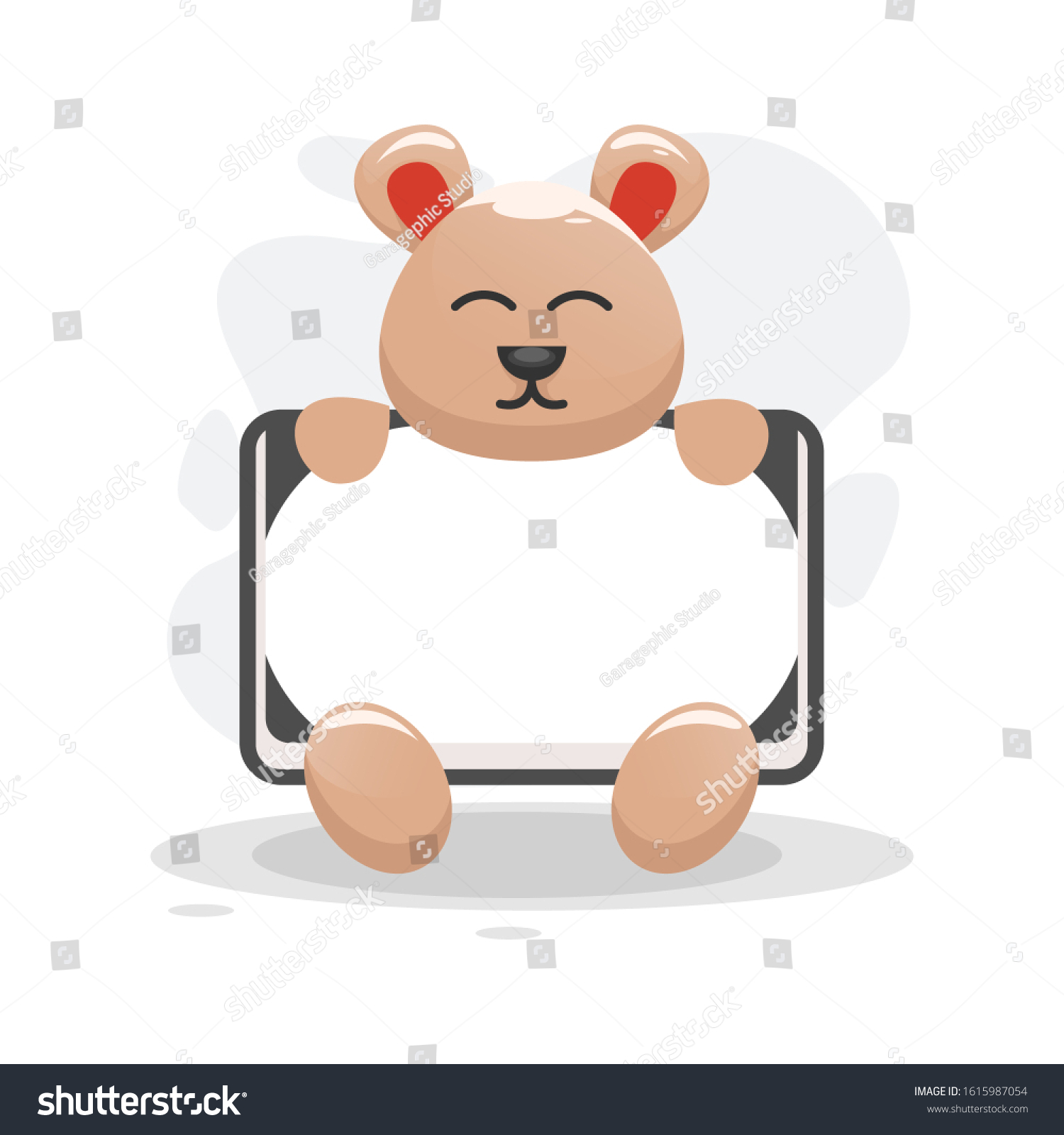 Cute Bear Whiteboard Cartoon Vector Stock Vector (Royalty Free ...