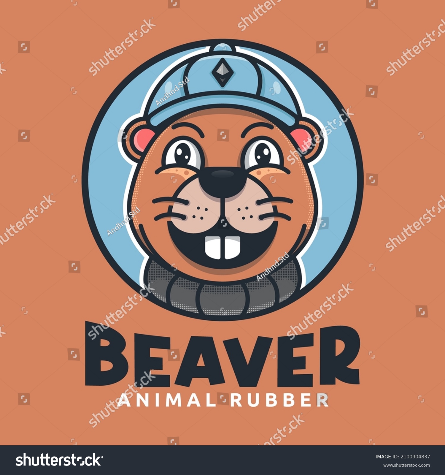 Cute Beaver Mascot Logo Suitable Logo Stock Vector (Royalty Free ...