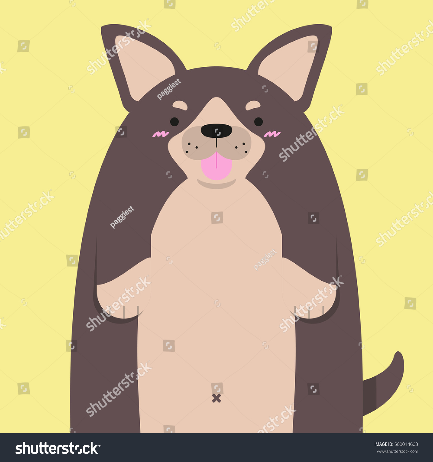 Cute Big Fat Chihuahua Dog On Stock Vector Royalty Free 500014603