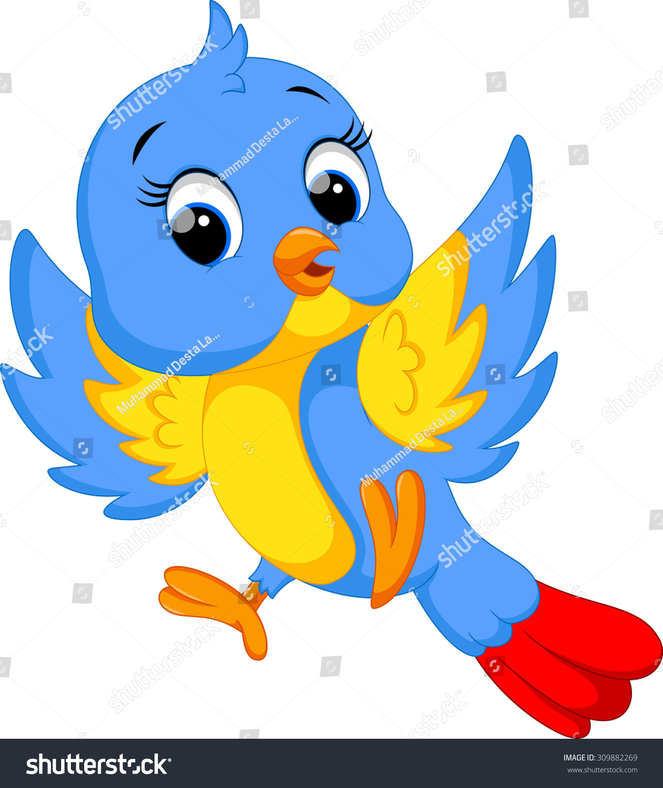 Cute Bird Cartoon เวกเตอร์สต็อก (ปลอดค่าลิขสิทธิ์) 309882269 Shutterstock