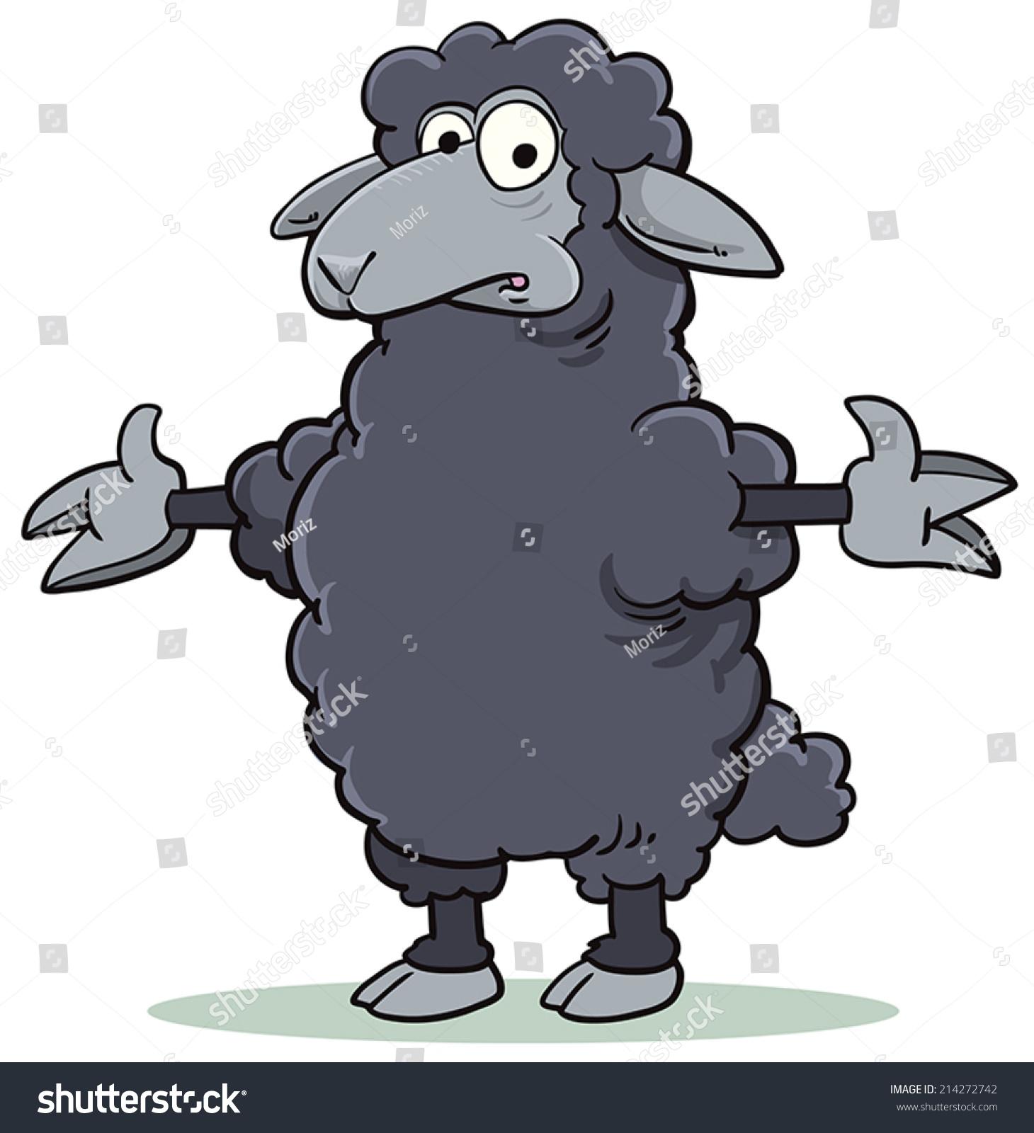 Cute Black Sheep Stock Vector 214272742 - Shutterstock