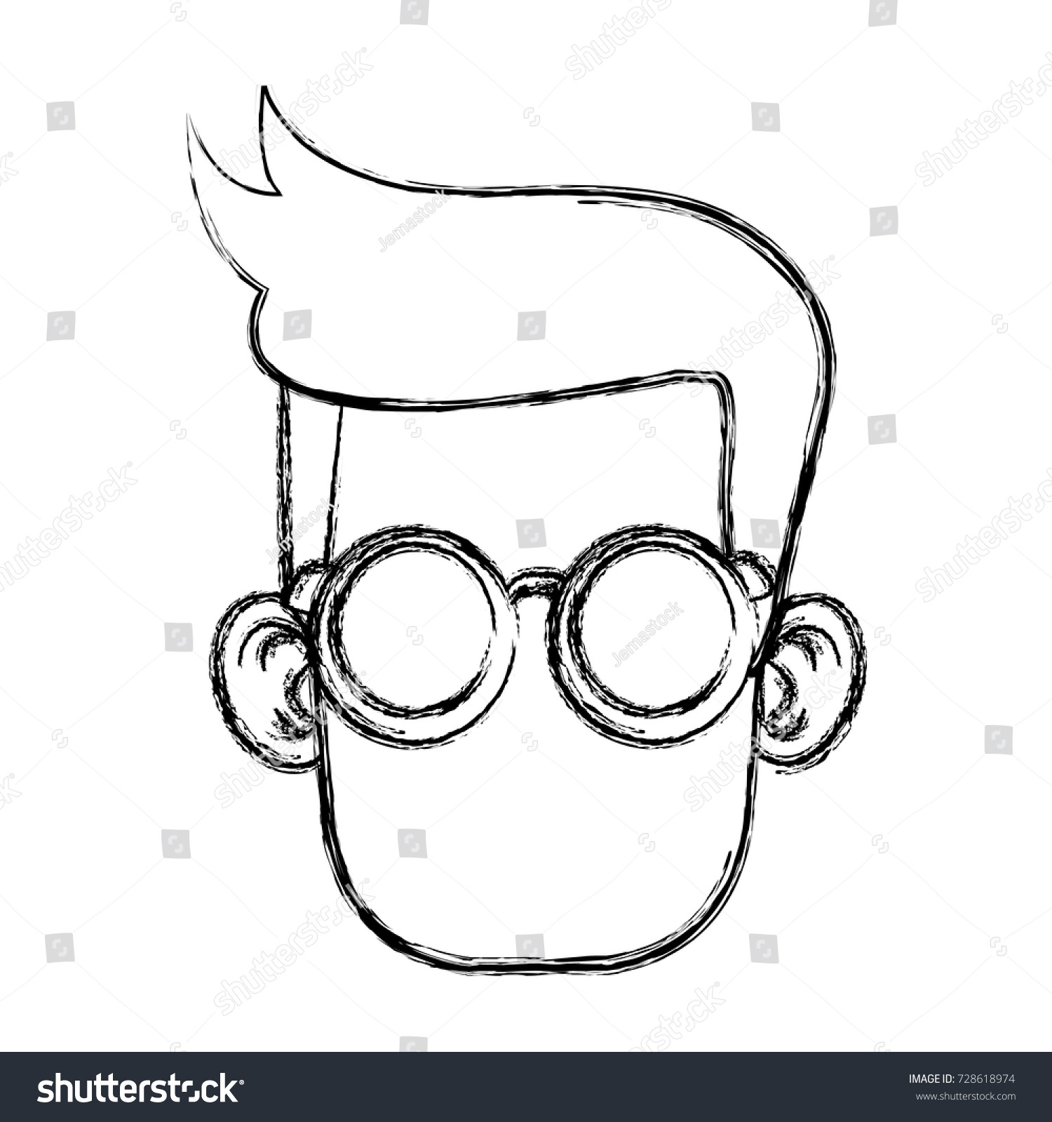 cartoon boy with glasses