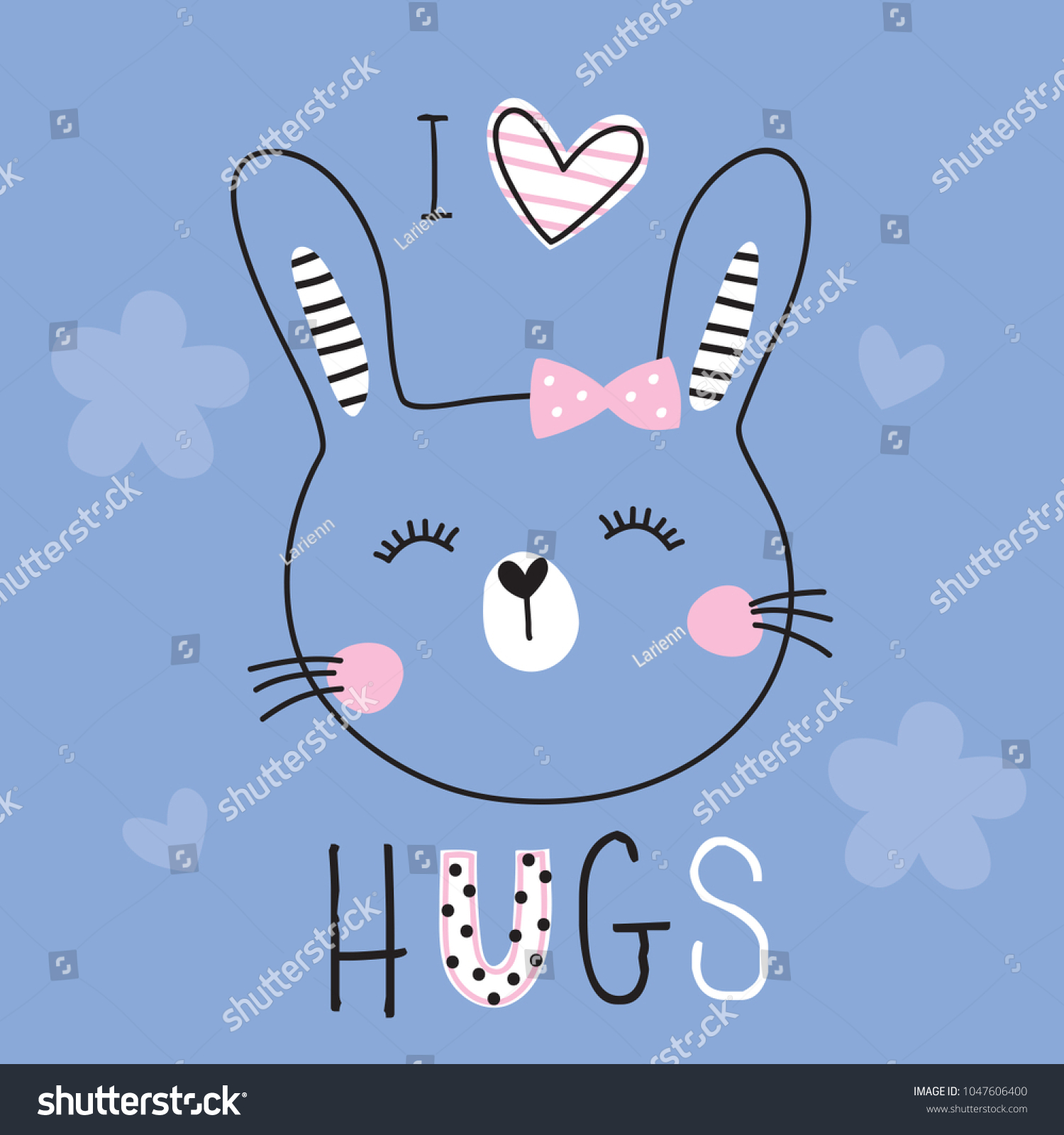 Cute Bunny Rabbit Animal Vector Illustration Stock Vector (Royalty Free ...