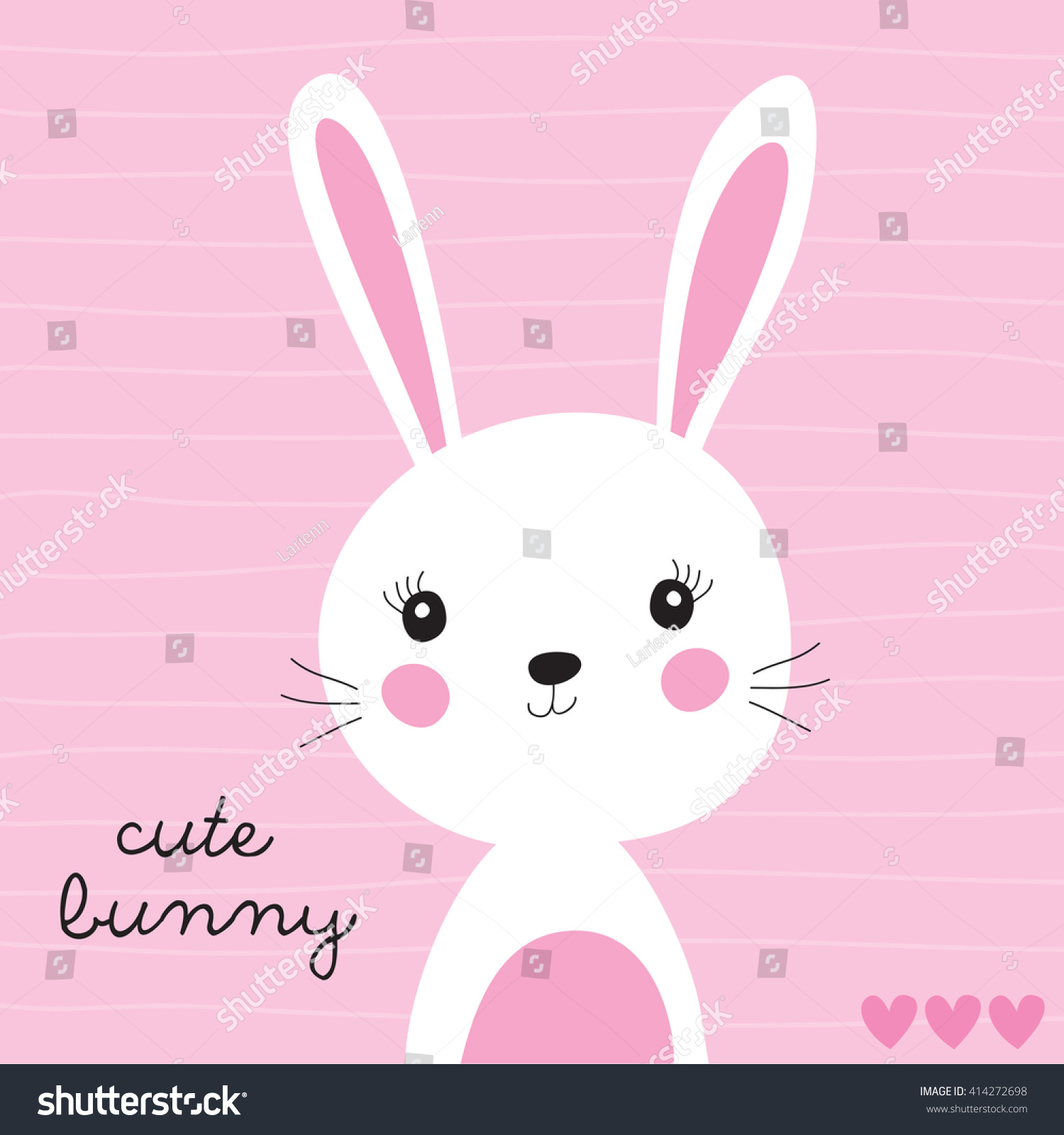 Cute Bunny Vector Illustration Stock Vector (Royalty Free) 414272698