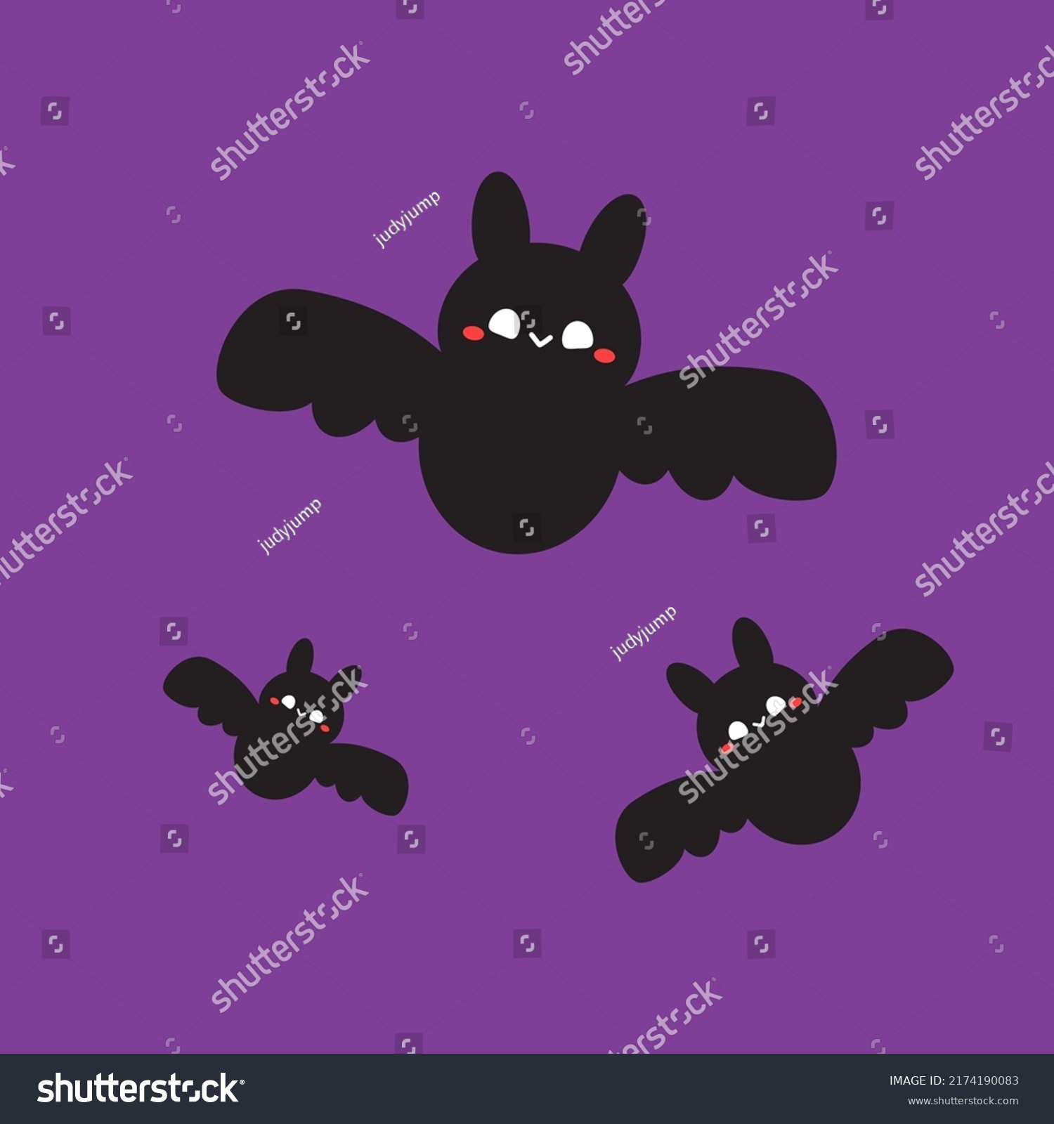 Cute Cartoon Bat Vector Cute Bat Stock Vector Royalty Free 2174190083 Shutterstock 6500