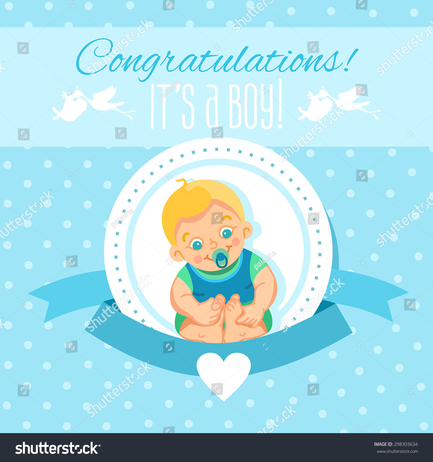 Cute Cartoon Design Template Baby Showerits Stock Vector 298303634 Shutterstock Baby S Card Template