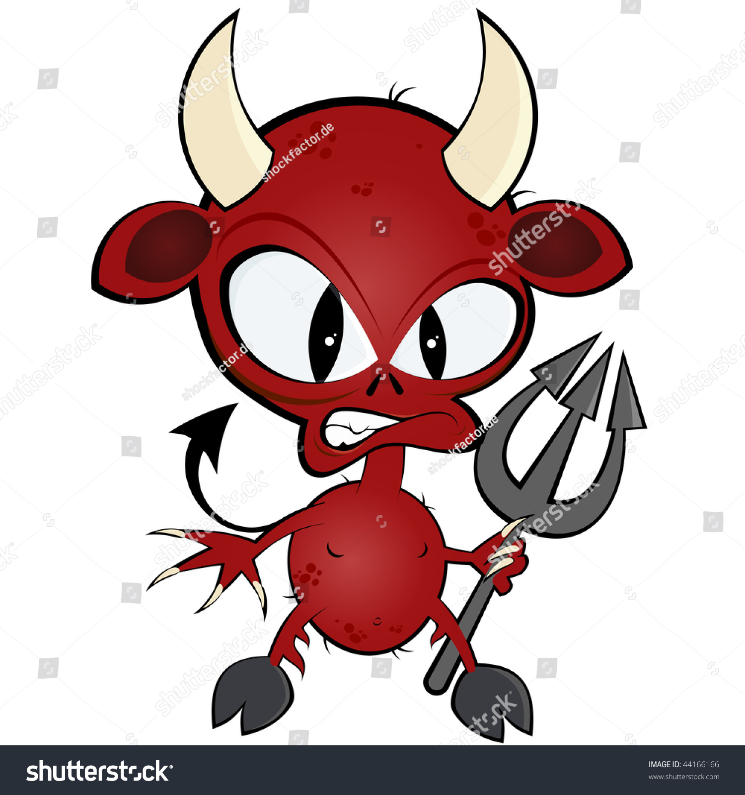 Cute Cartoon Devil Stock Vector Illustration 44166166 : Shutterstock