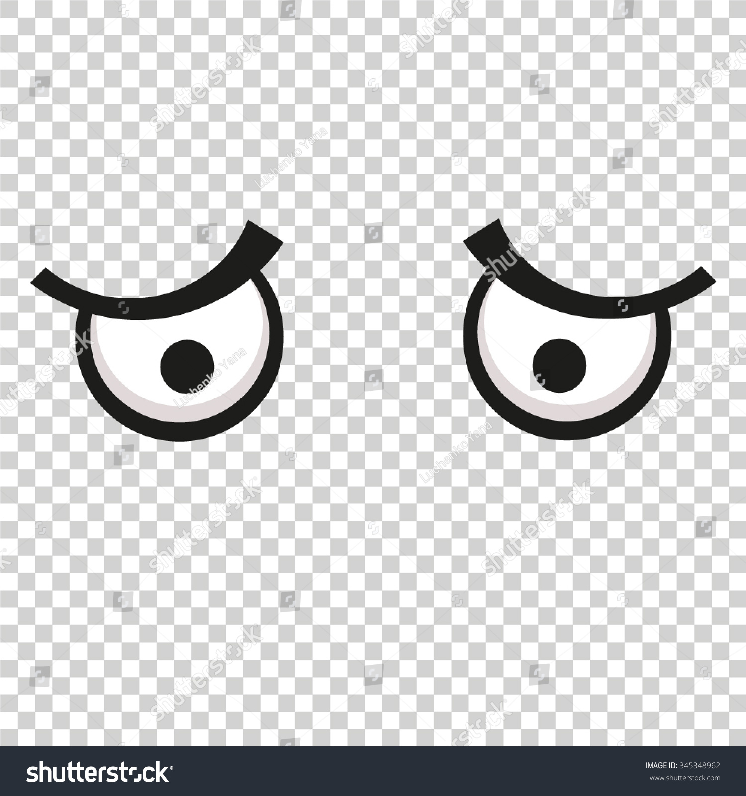 Download Cute Cartoon Eyes Vector Stock Vector 345348962 - Shutterstock