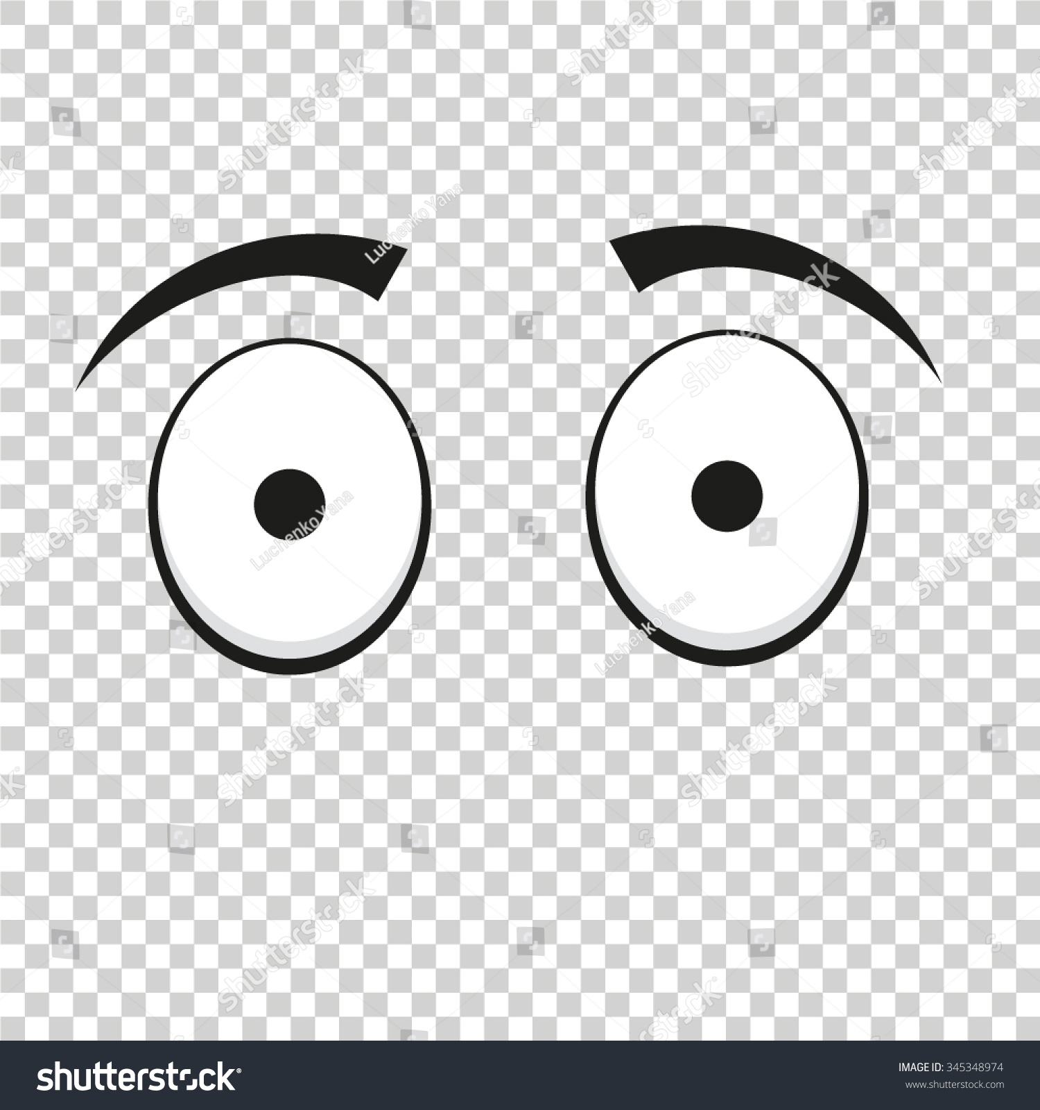  Cute Cartoon Eyes  Vector Stock Vector 345348974 Shutterstock