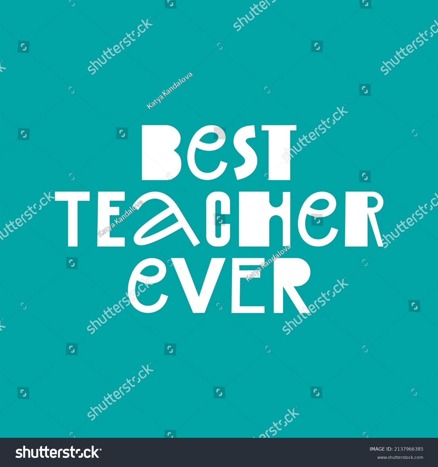 Cute Cartoon Hand Drawn Cards Teacher Stock Vector (Royalty Free ...