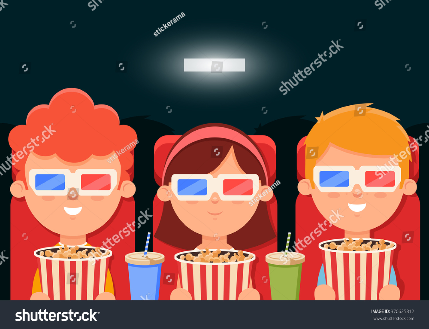 cute-cartoon-kids-sitting-cinema-watching