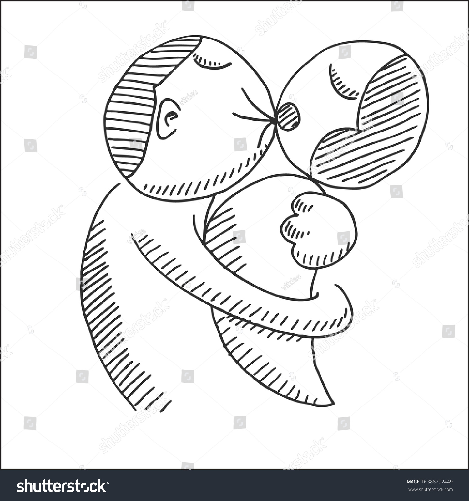 Cute Cartoon Kissing Couple Icon Illustration Stock Vector 388292449 - Shutterstock