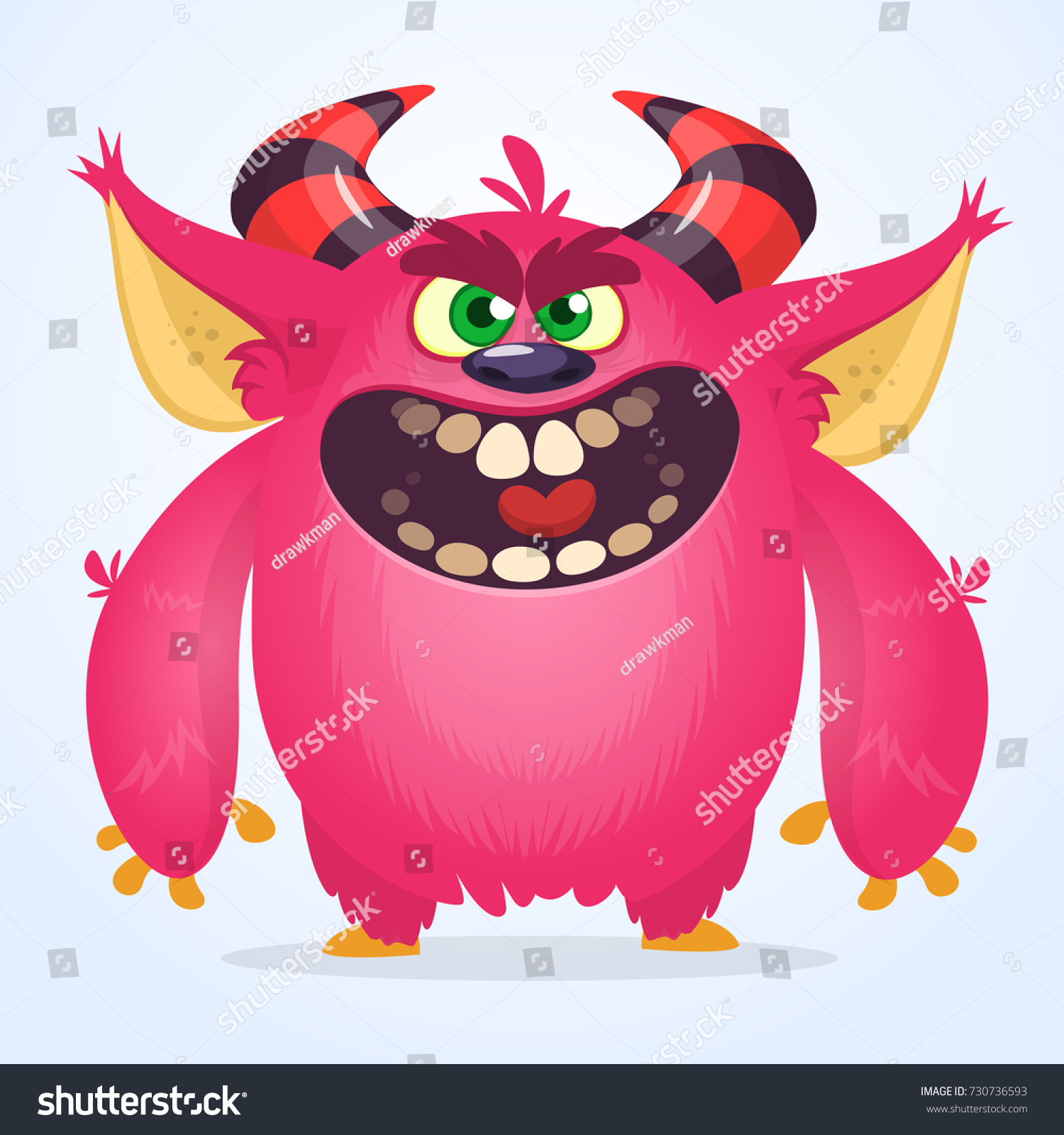 Cute Cartoon Monster Vector Troll Gremlin Stock Vector Royalty Free