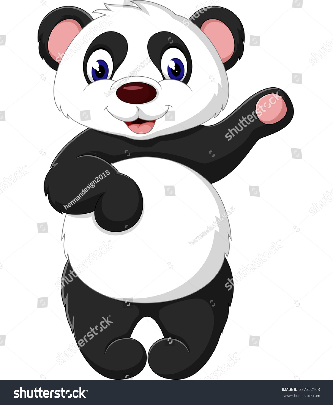 Cute Cartoon Panda Of Illustration - 337352168 : Shutterstock