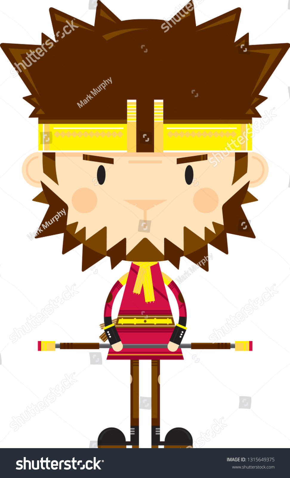 Cute Cartoon Sun Wukong Monkey King Stock Vector Royalty Free