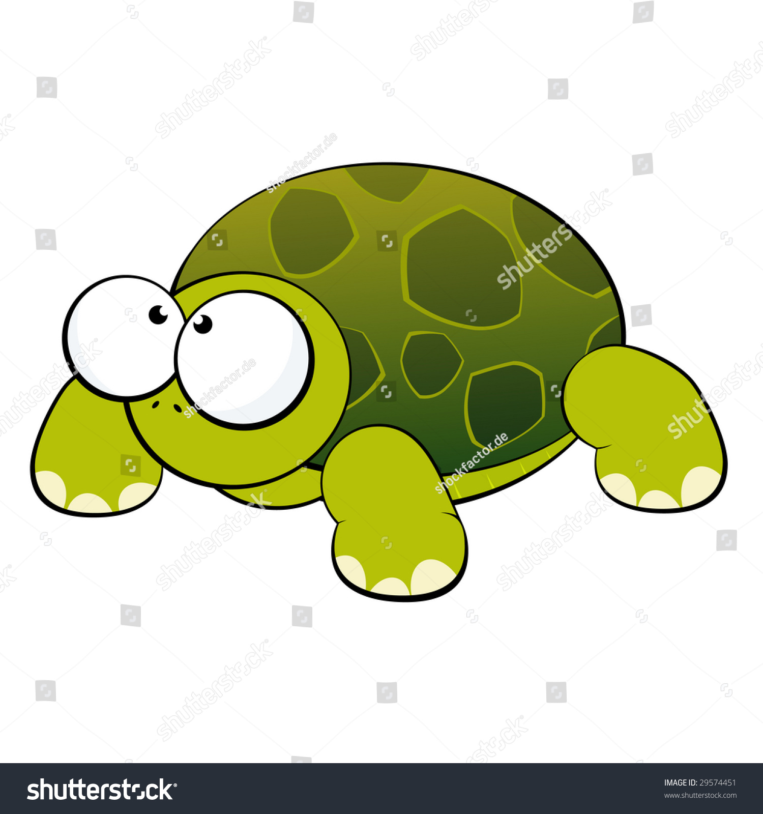 Cute Cartoon Turtle Stock Vector 29574451 - Shutterstock